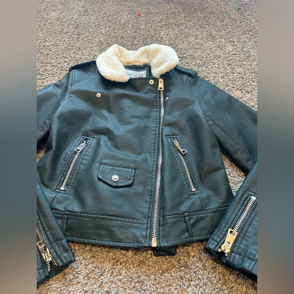 Levi's Moto Jacket Sherpa Collar Faux Leather